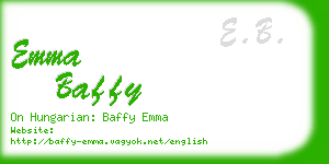 emma baffy business card